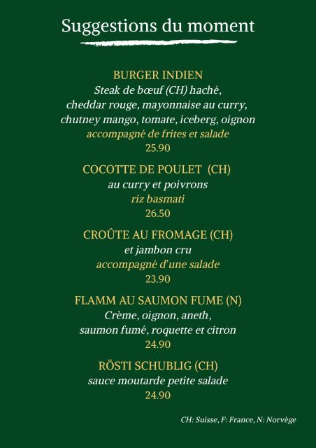 Nos suggestions | Les Brasseurs Genève