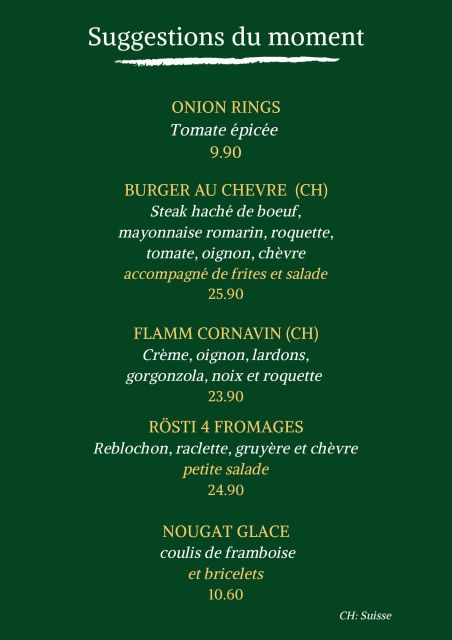 Nos suggestions | Les Brasseurs Genève