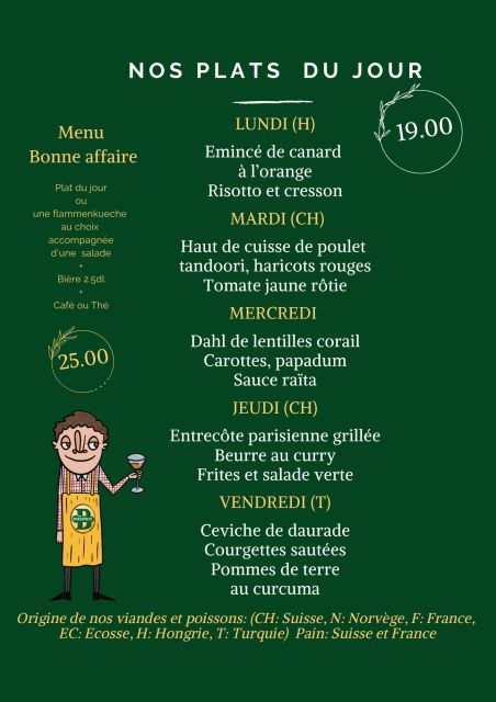Plats de la semaine | Les Brasseurs Genève