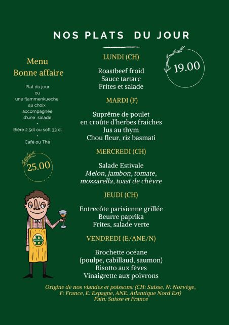 Plats de la semaine | Les Brasseurs Genève