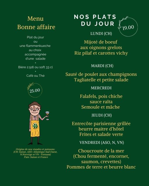 Plats de la semaine | Les Brasseurs Genève